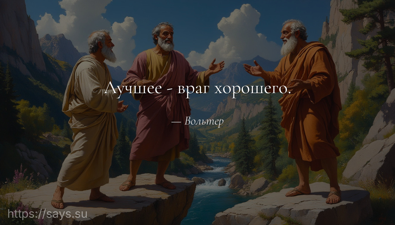 Лучшее - враг хорошего.