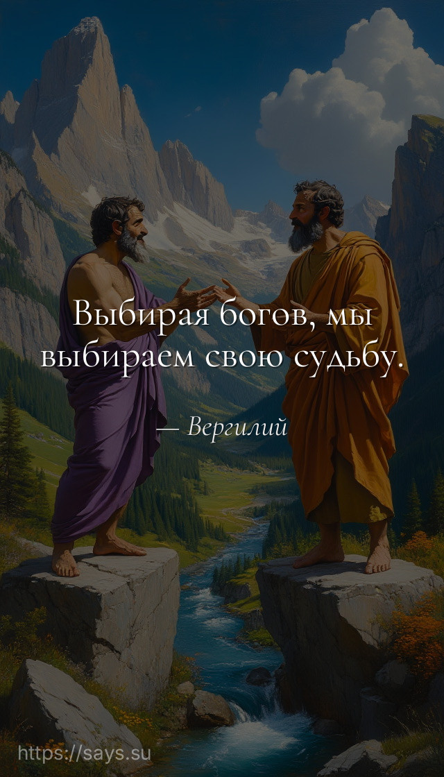 Выбирая богов, мы выбираем свою судьбу.