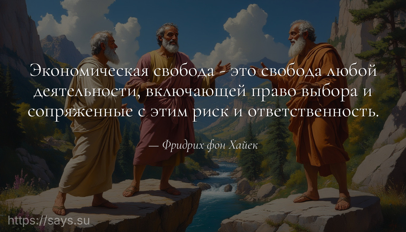 Экономическая свобода - это свобода любой деятельности, включающей право выбора и сопряженные с этим риск и ответственность.