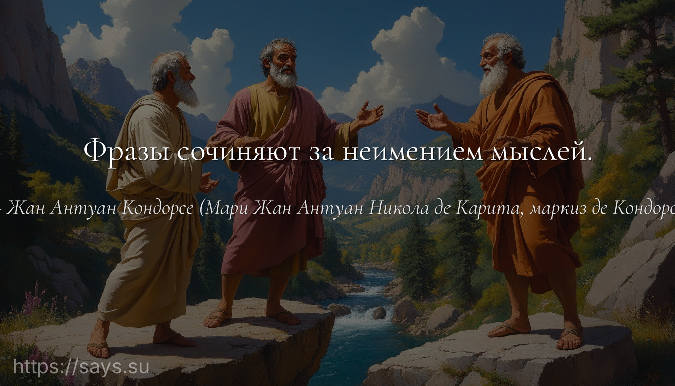 Фразы сочиняют за неимением мыслей.
