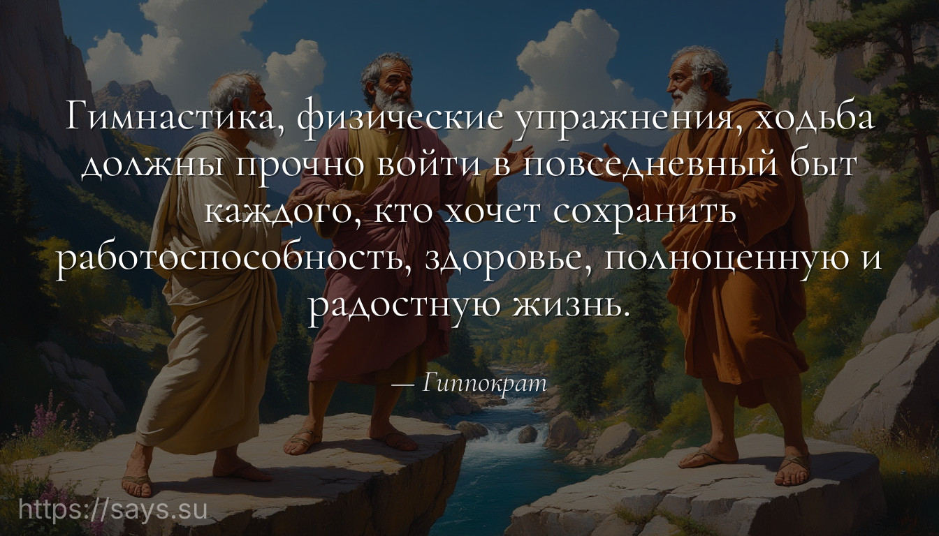 Гимнастика, физические упражнения, ходьба должны прочно войти в повседневный быт каждого, кто хочет сохранить работоспособность, здоровье, полноценную и радостную жизнь.