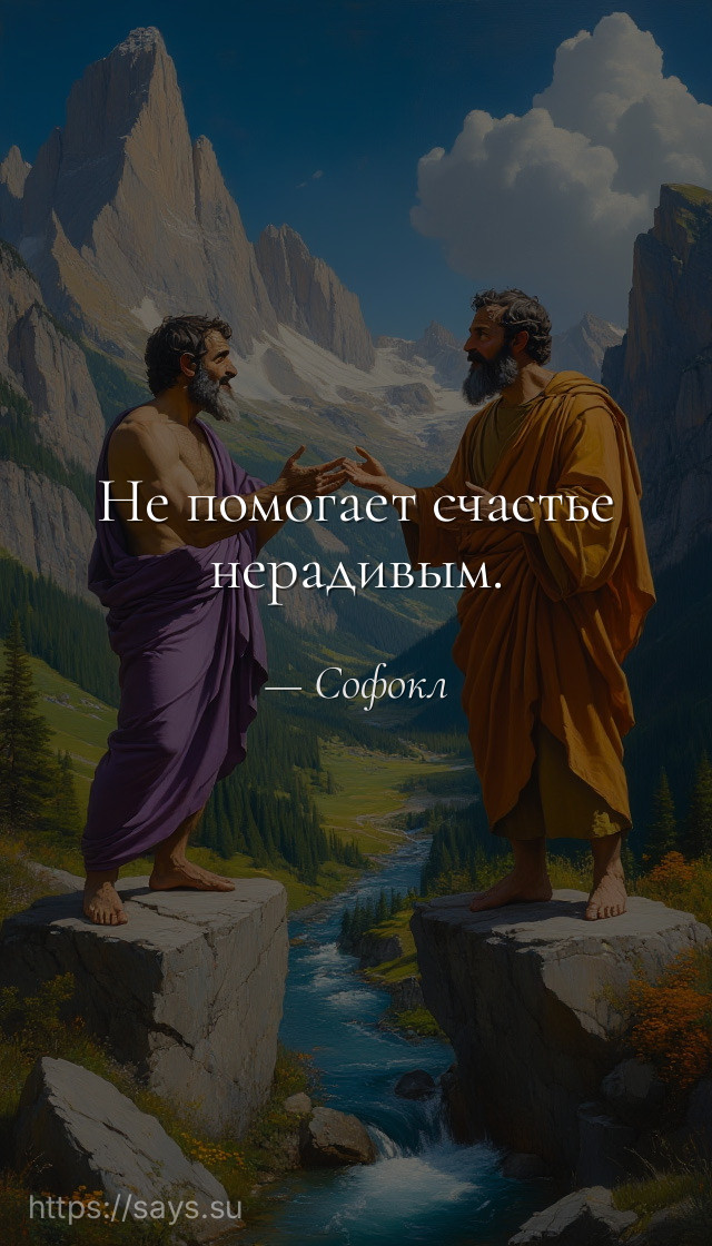 Не помогает счастье нерадивым.
