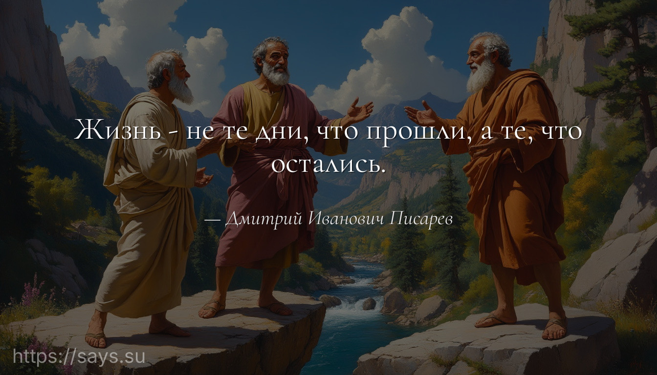 Жизнь - не те дни, что прошли, а те, что остались.