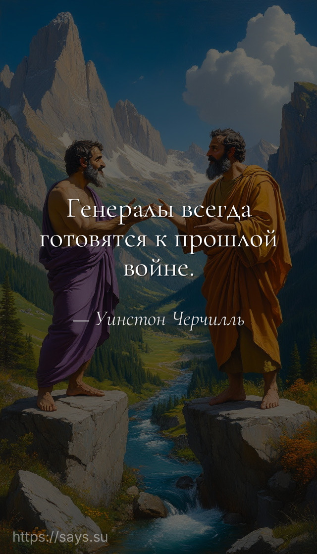 Генералы всегда готовятся к прошлой войне.