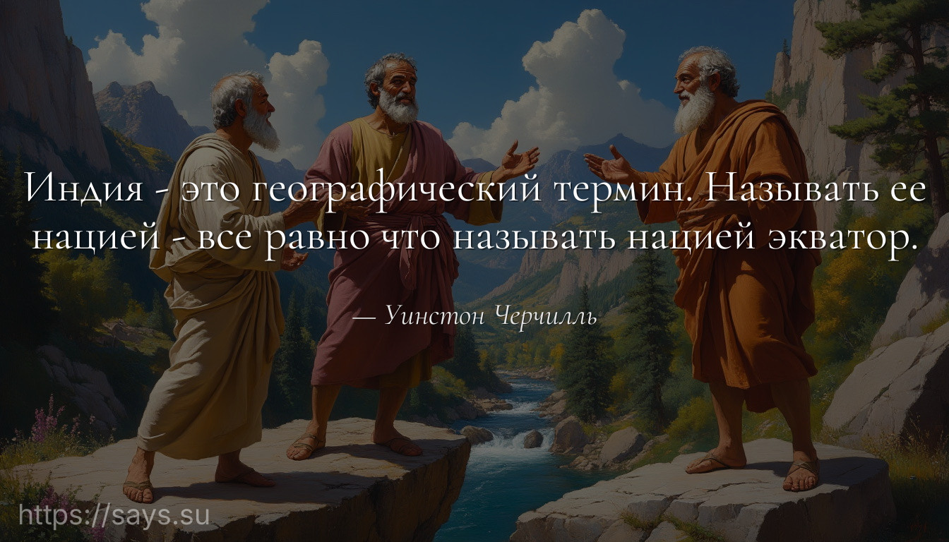 Индия - это географический термин. Называть ее нацией - все равно что называть нацией экватор.