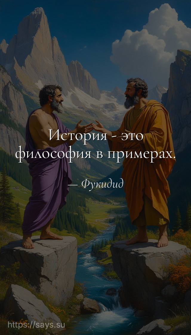 История - это философия в примерах.
