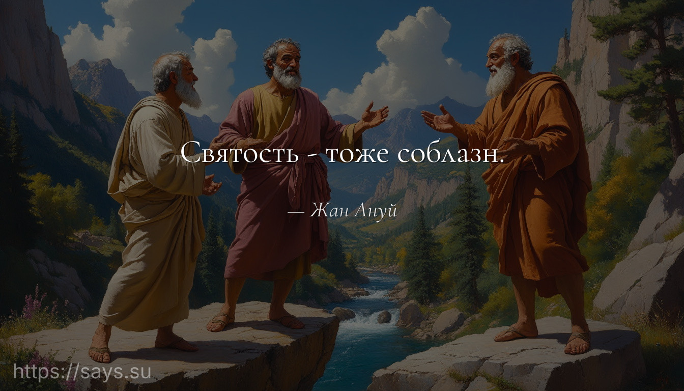 Святость - тоже соблазн.