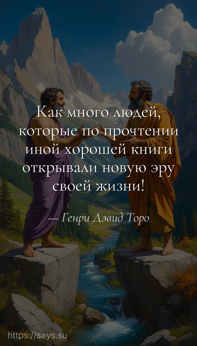 Как много людей, которые по прочтении иной хорошей книги открывали новую эру своей жизни!