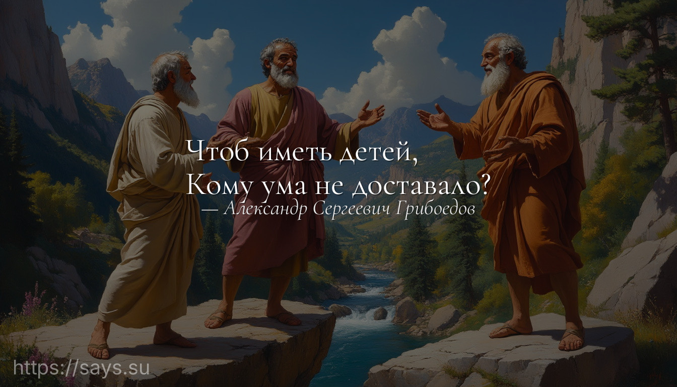 Чтоб иметь детей, <br />Кому ума не доставало?