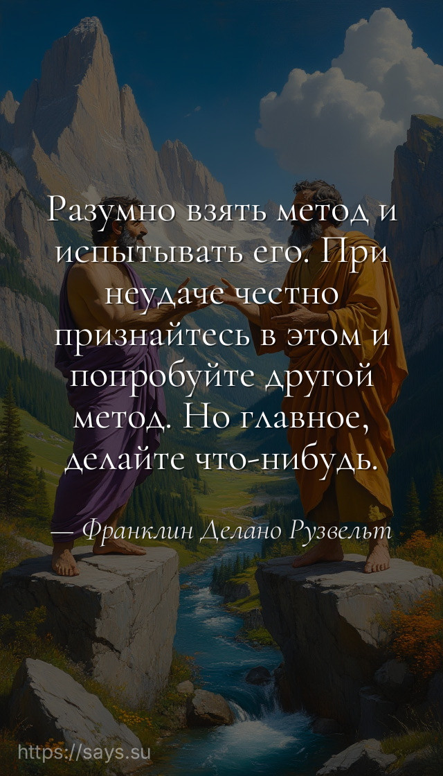 Разумно взять метод и испытывать его. При неудаче честно признайтесь в этом и попробуйте другой метод. Но главное, делайте что-нибудь.