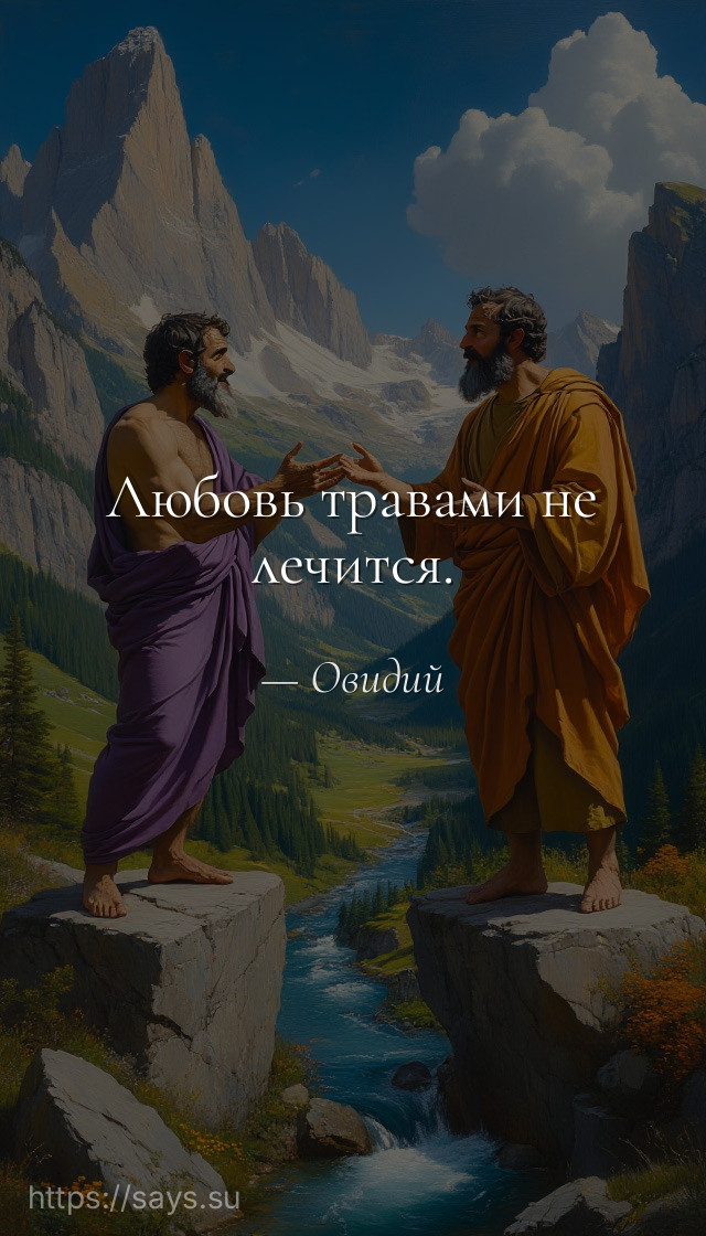 Любовь травами не лечится.
