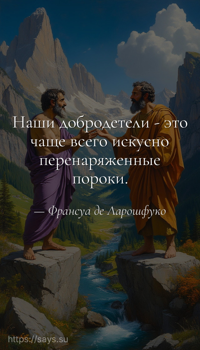 Наши добродетели - это чаще всего искусно перенаряженные пороки.