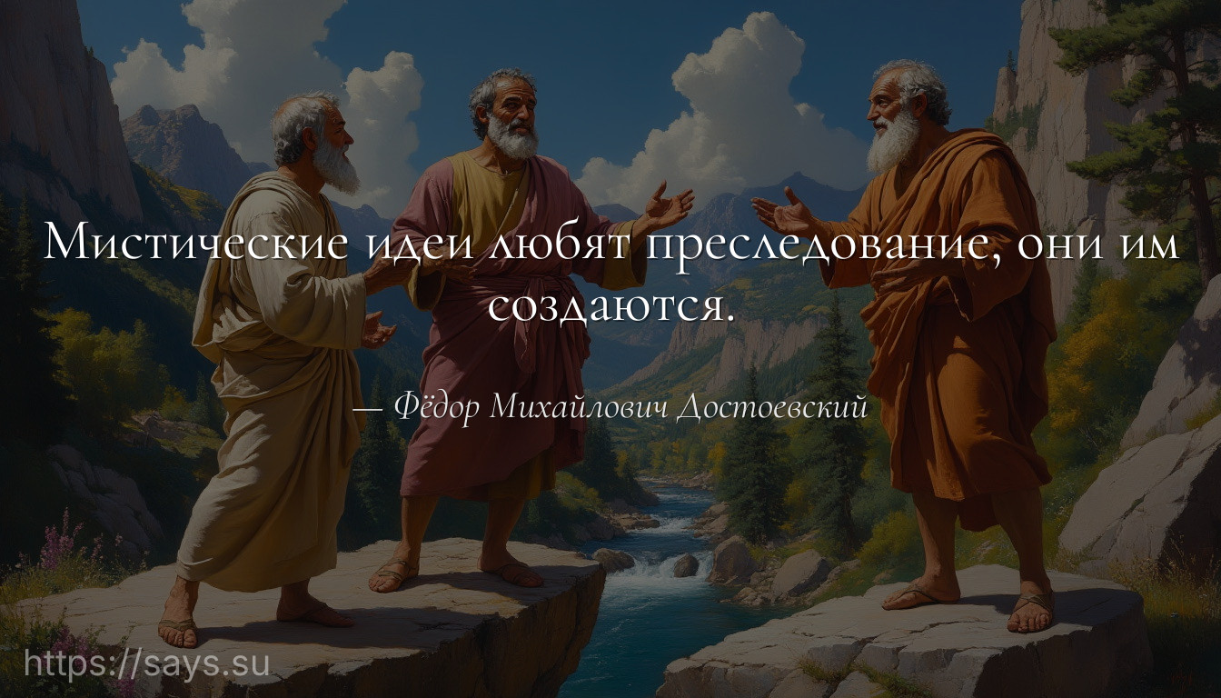 Мистические идеи любят преследование, они им создаются.