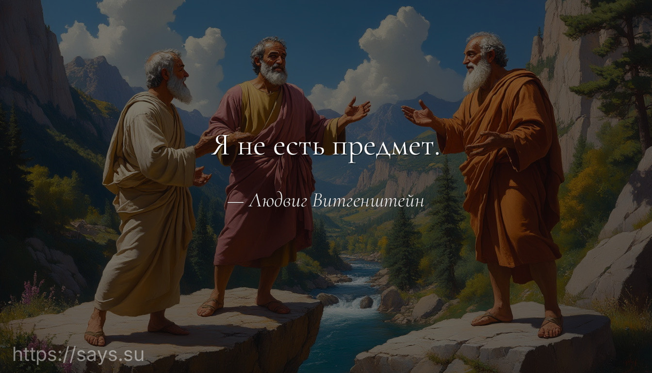 Я не есть предмет.