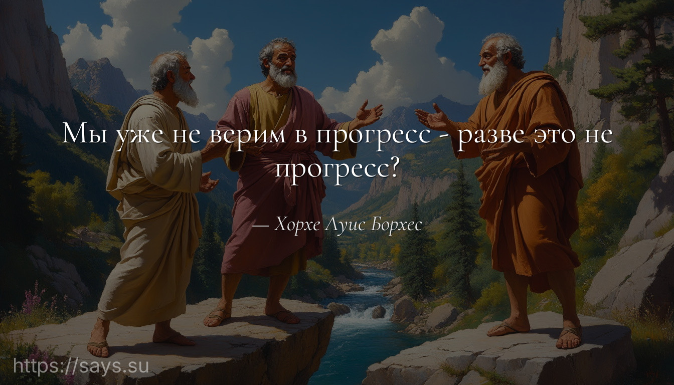 Мы уже не верим в прогресс - разве это не прогресс?