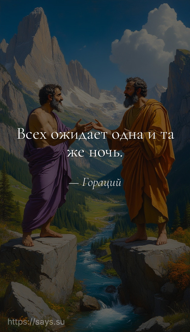 Всех ожидает одна и та же ночь.