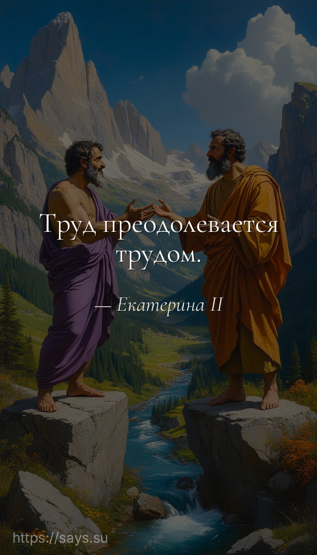 Труд преодолевается трудом.
