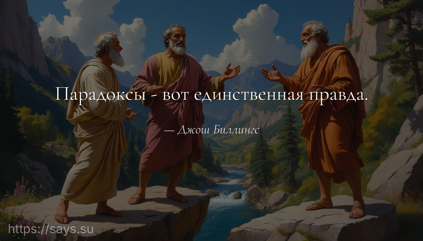 Парадоксы - вот единственная правда.