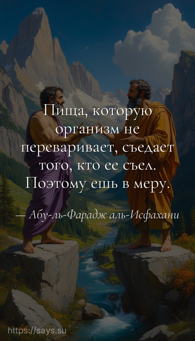 Пища, которую организм не переваривает, съедает того, кто ее съел. Поэтому ешь в меру.