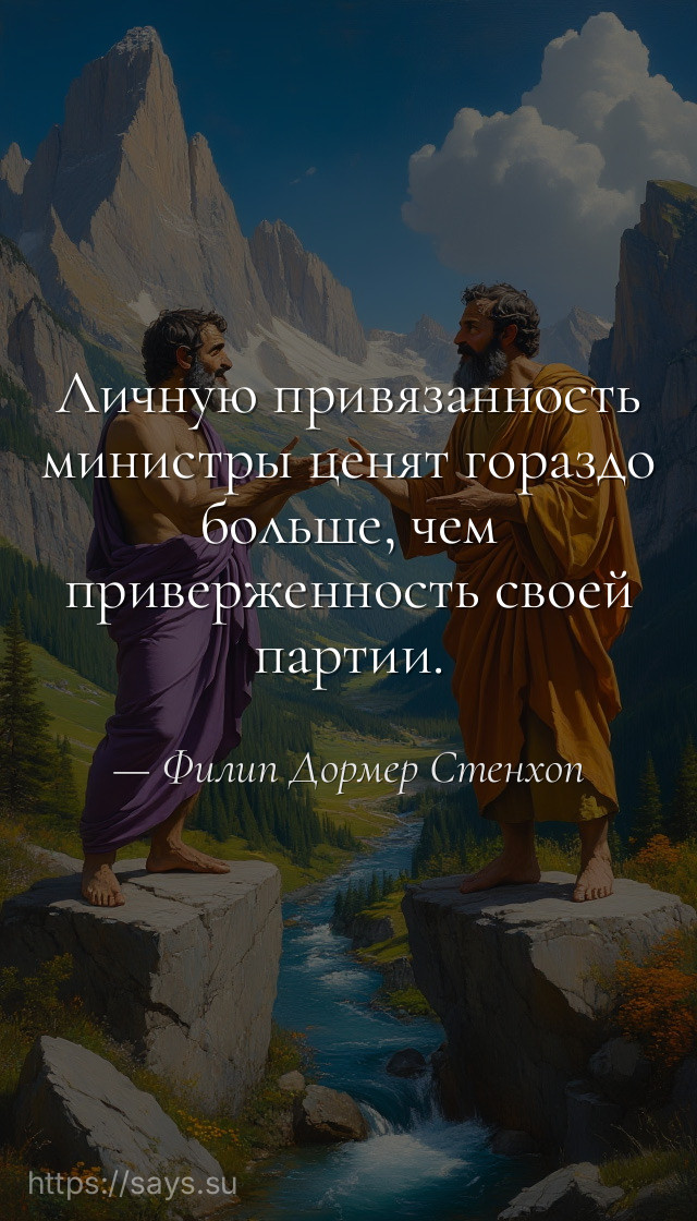 Личную привязанность министры ценят гораздо больше, чем приверженность своей партии.