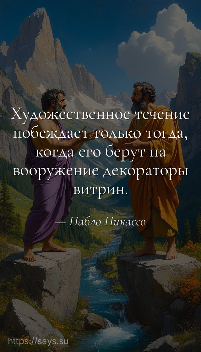 Художественное течение побеждает только тогда, когда его берут на вооружение декораторы витрин.
