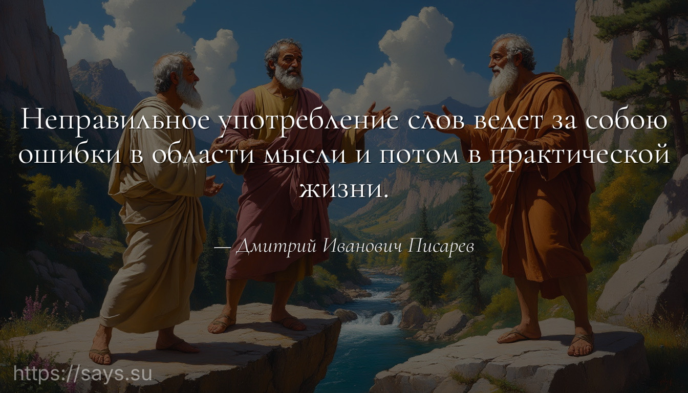 Неправильное употребление слов ведет за собою ошибки в области мысли и потом в практической жизни.