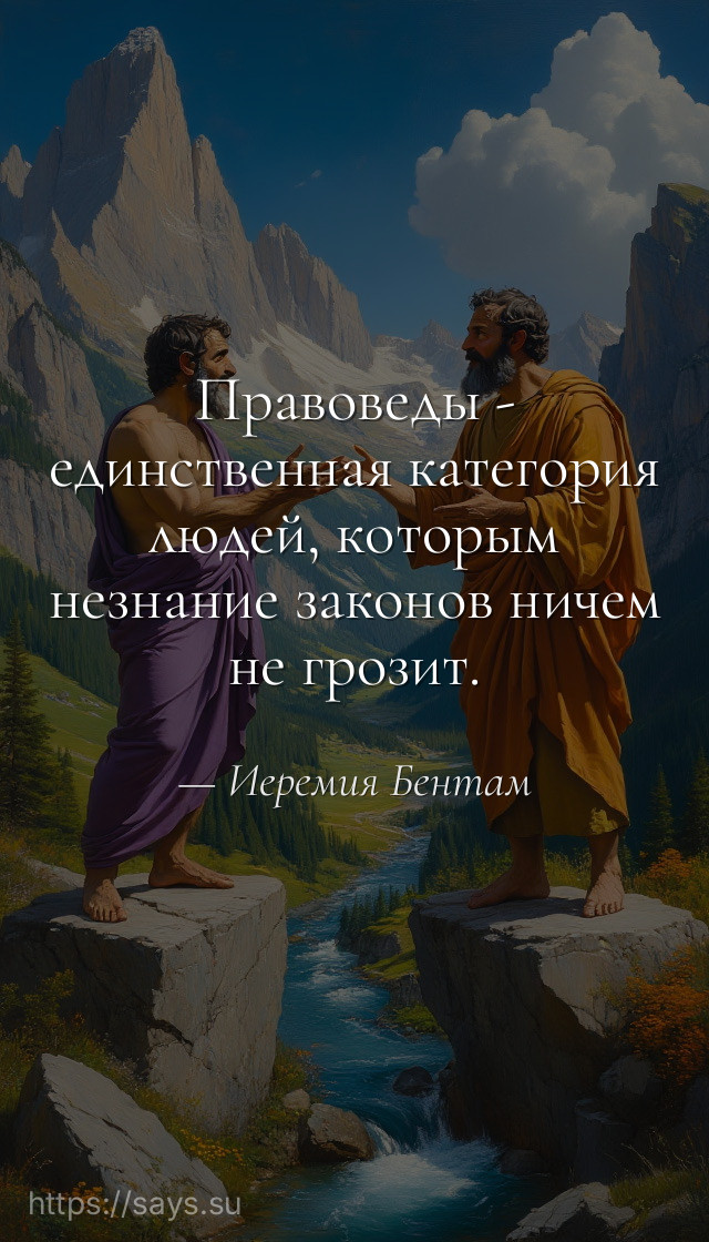 Правоведы - единственная категория людей, которым незнание законов ничем не грозит.