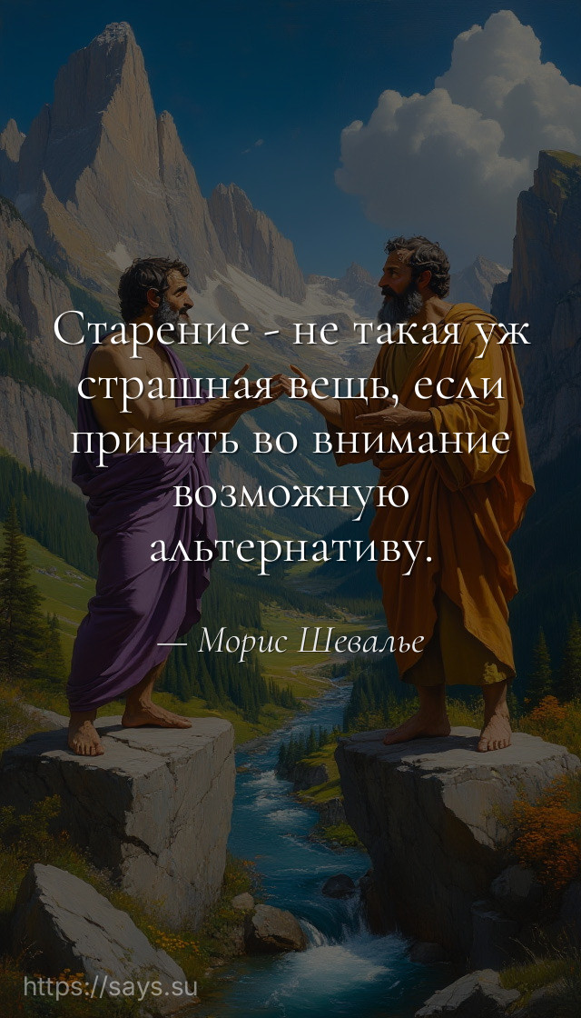 Старение - не такая уж страшная вещь, если принять во внимание возможную альтернативу.