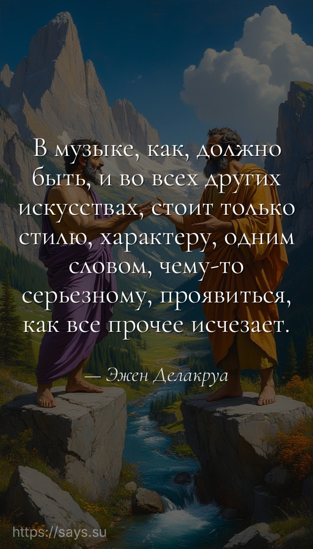 В музыке, как, должно быть, и во всех других искусствах, стоит только стилю, характеру, одним словом, чему-то серьезному, проявиться, как все прочее исчезает.