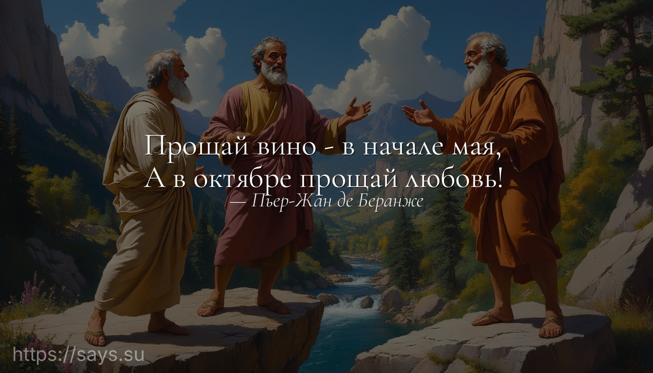 Прощай вино - в начале мая, <br />A в октябре прощай любовь!