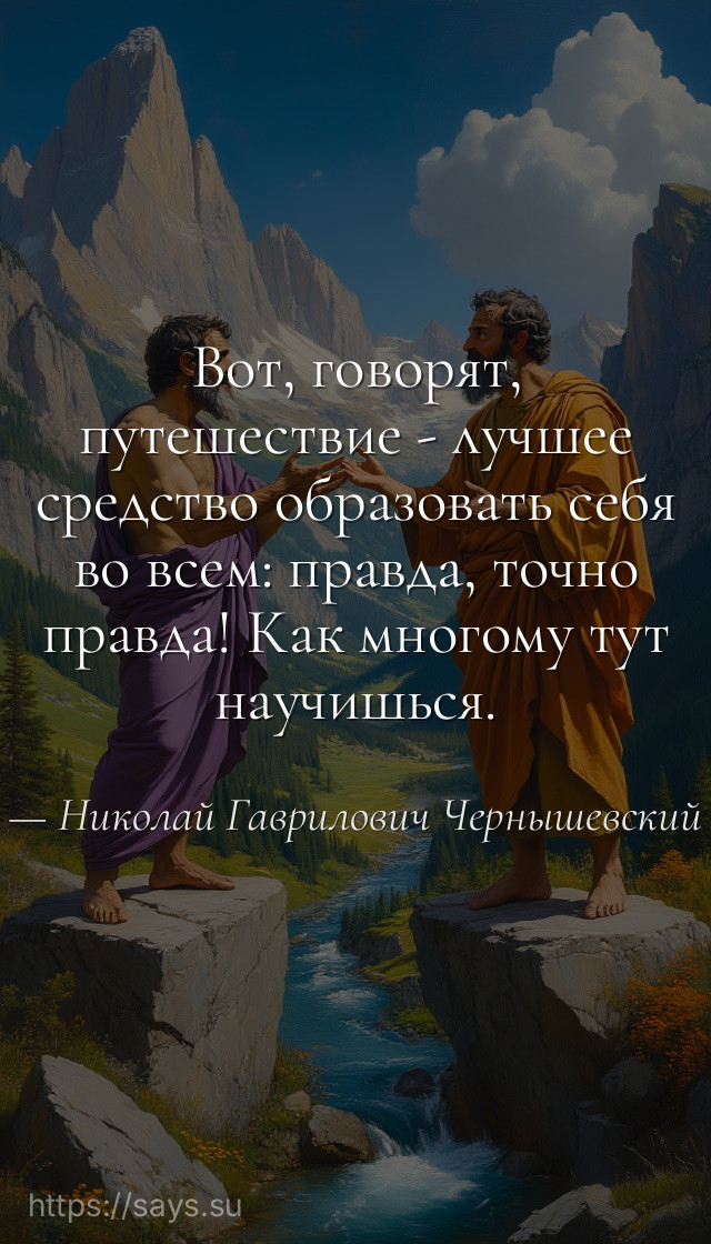 Вот, говорят, путешествие - лучшее средство образовать себя во всем: правда, точно правда! Как многому тут научишься.