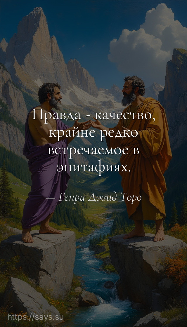 Правда - качество, крайне редко встречаемое в эпитафиях.
