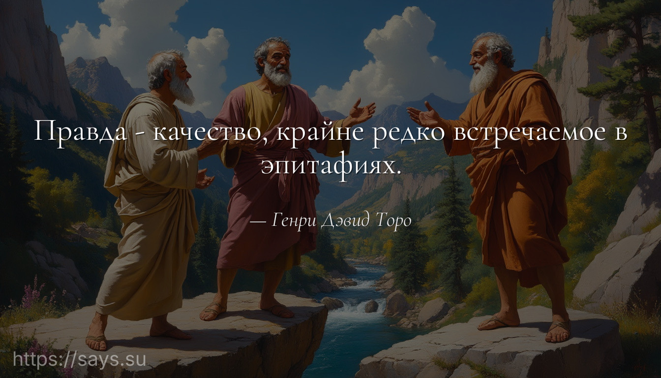 Правда - качество, крайне редко встречаемое в эпитафиях.