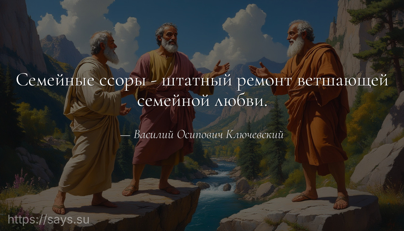 Семейные ссоры - штатный ремонт ветшающей семейной любви.
