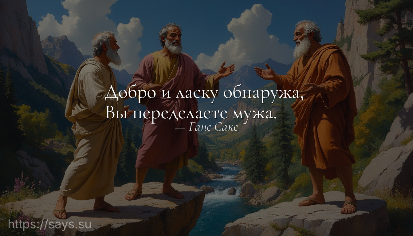 Добро и ласку обнаружа, <br />Вы переделаете мужа.
