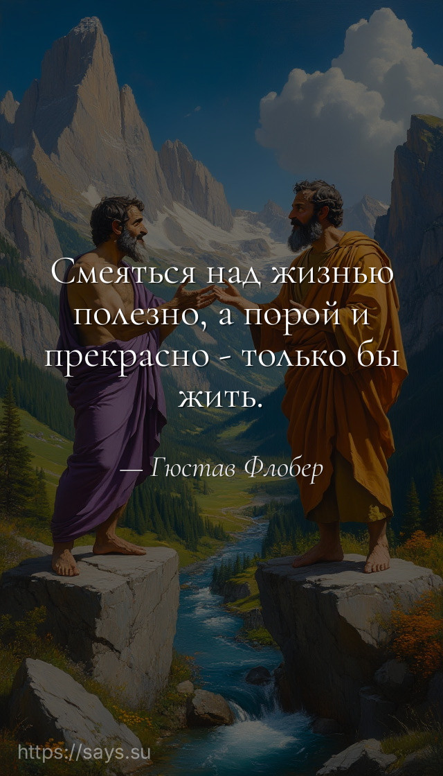Смеяться над жизнью полезно, а порой и прекрасно - только бы жить.
