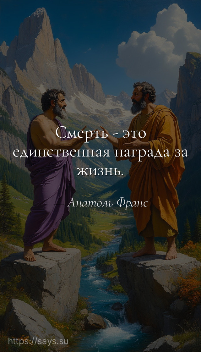 Смерть - это единственная награда за жизнь.