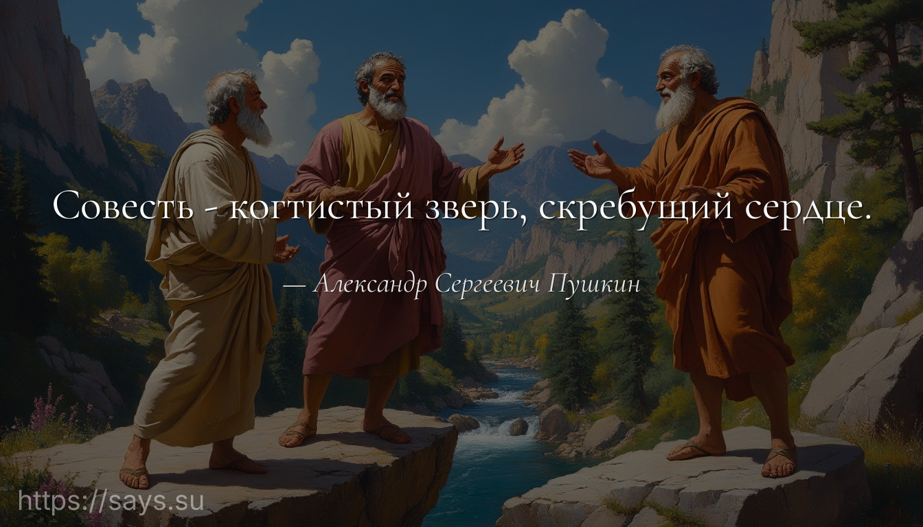 Совесть - когтистый зверь, скребущий сердце.