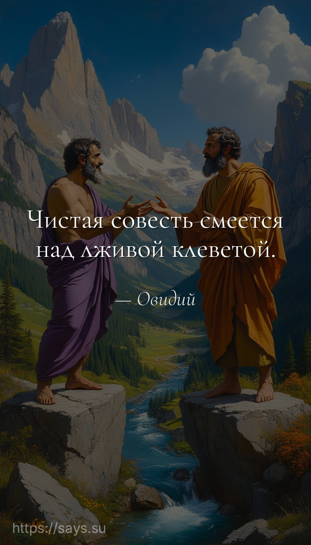 Чистая совесть смеется над лживой клеветой.