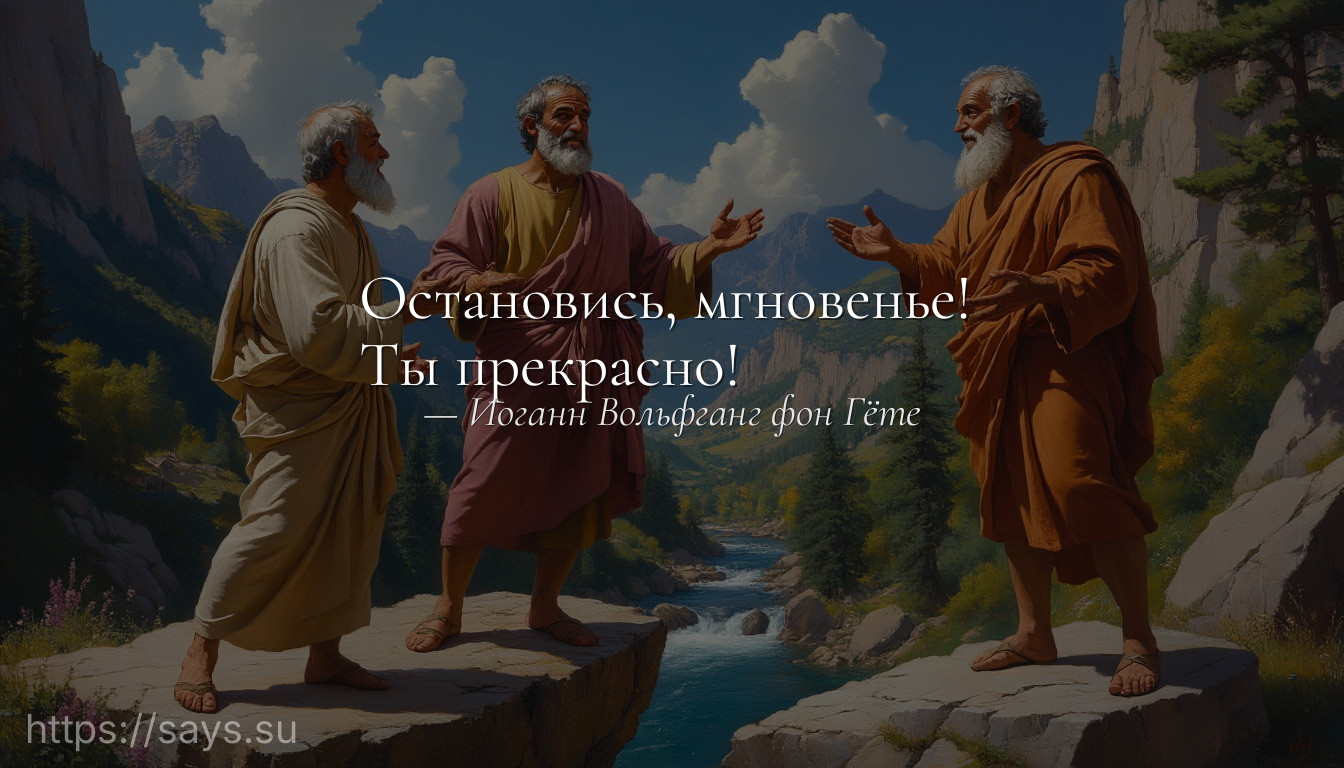 Остановись, мгновенье! <br />Ты прекрасно!