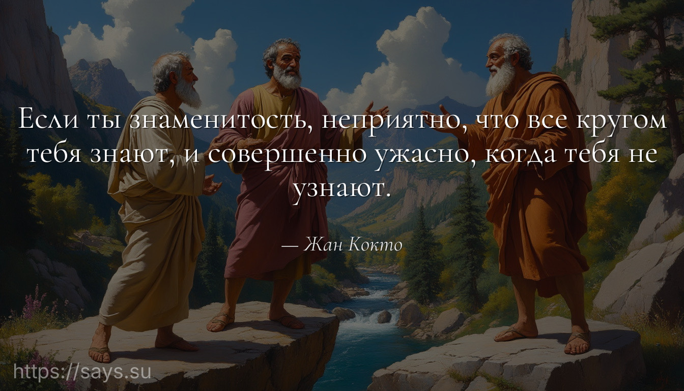 Если ты знаменитость, неприятно, что все кругом тебя знают, и совершенно ужасно, когда тебя не узнают.