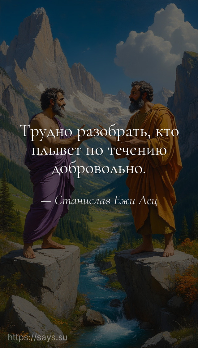 Трудно разобрать, кто плывет по течению добровольно.