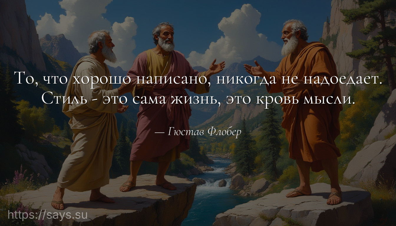 То, что хорошо написано, никогда не надоедает. Стиль - это сама жизнь, это кровь мысли.