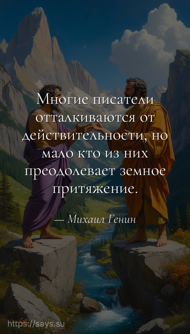 Многие писатели отталкиваются от действительности, но мало кто из них преодолевает земное притяжение.