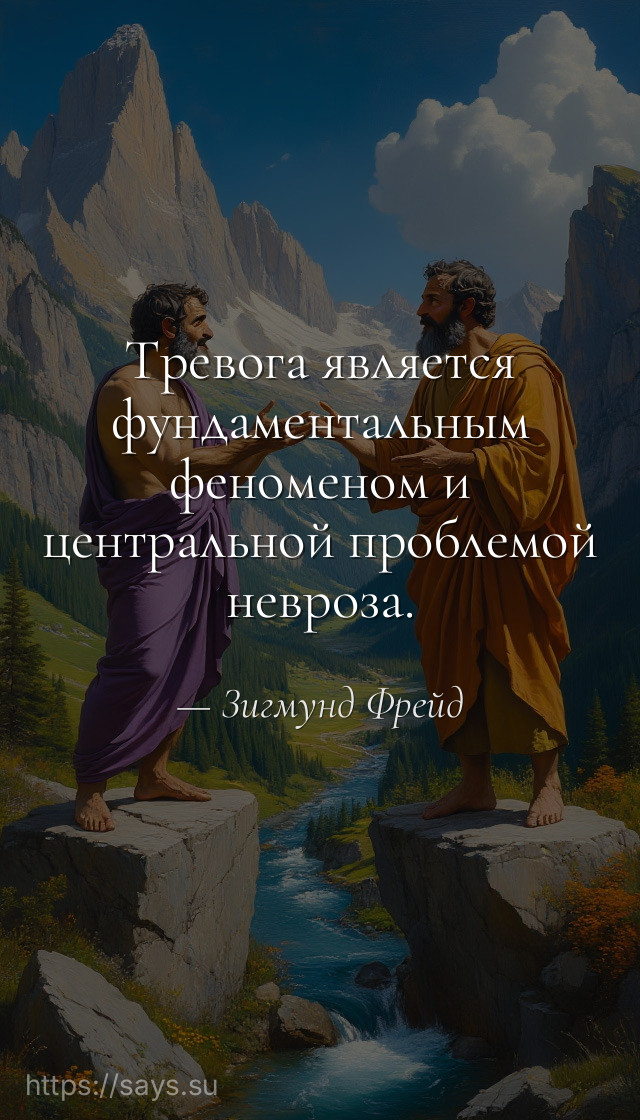 Тревога является фундаментальным феноменом и центральной проблемой невроза.