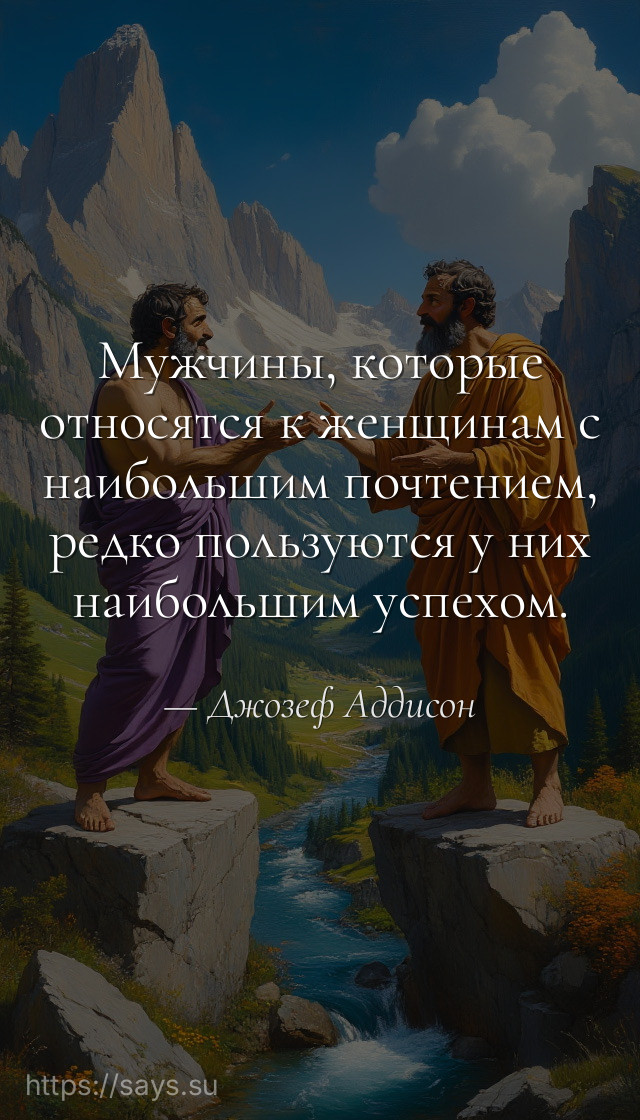 Мужчины, которые относятся к женщинам с наибольшим почтением, редко пользуются у них наибольшим успехом.