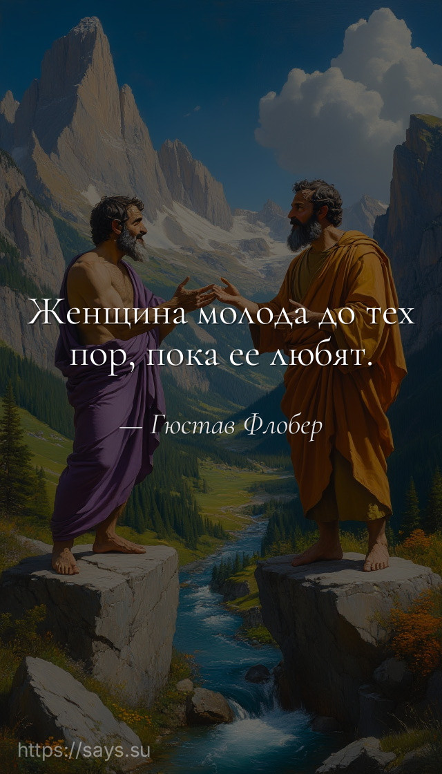 Женщина молода до тех пор, пока ее любят.