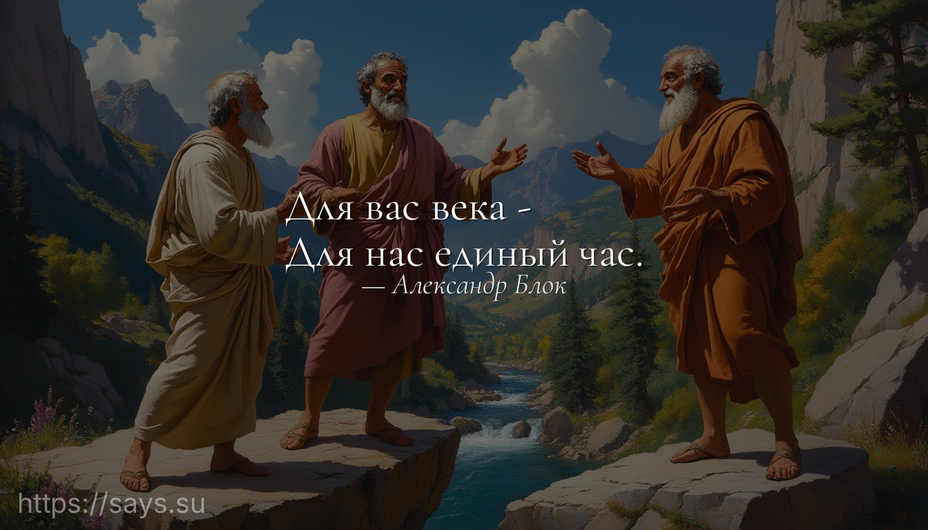 Для вас века - <br />Для нас единый час.