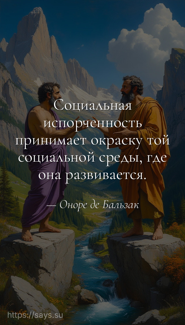 Социальная испорченность принимает окраску той социальной среды, где она развивается.