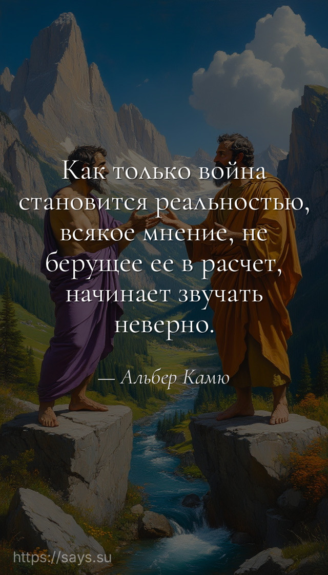 Как только война становится реальностью, всякое мнение, не берущее ее в расчет, начинает звучать неверно.